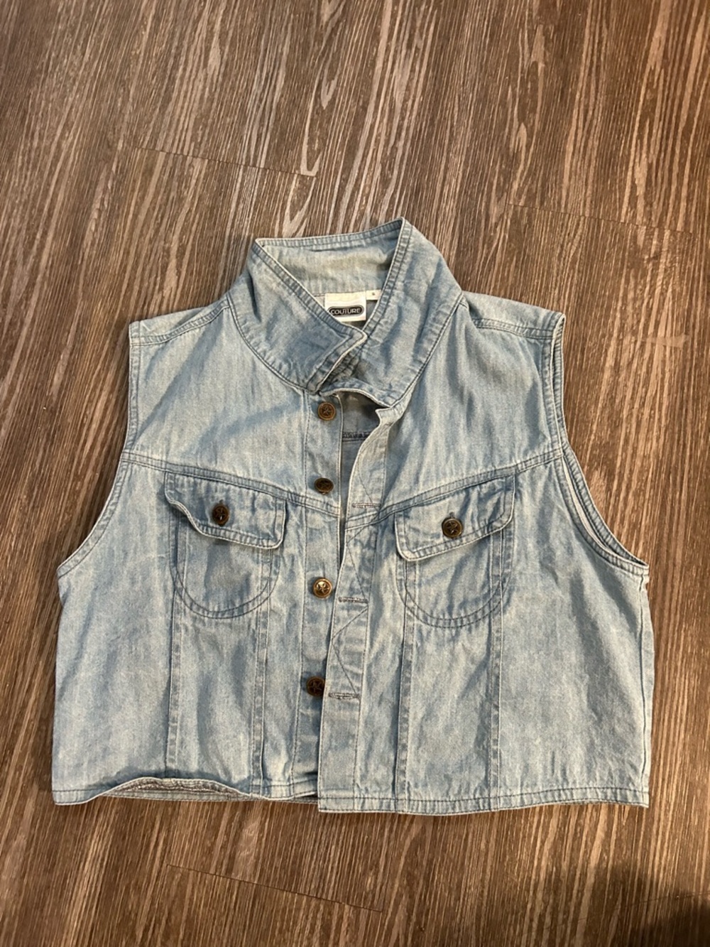 Juicy Couture Light Blue Denim Vest